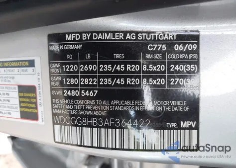 2010 Mercedes-Benz Glk 350 4Matic from USA, damaged, VIN WDCGG8HB3AF364422